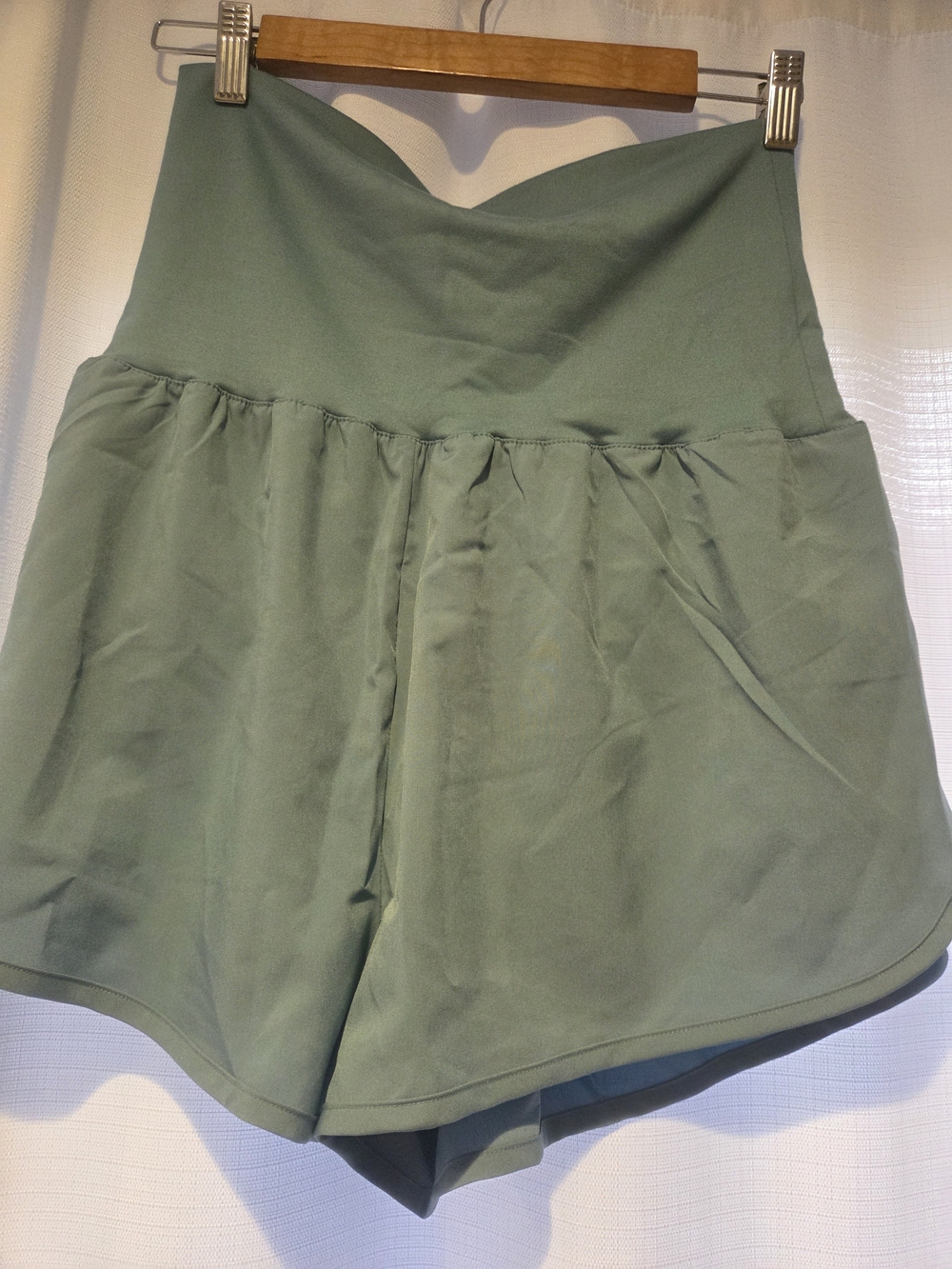 Zenana Outfitters High-Waist Teal Floaty Shorts - Picture 3 of 4